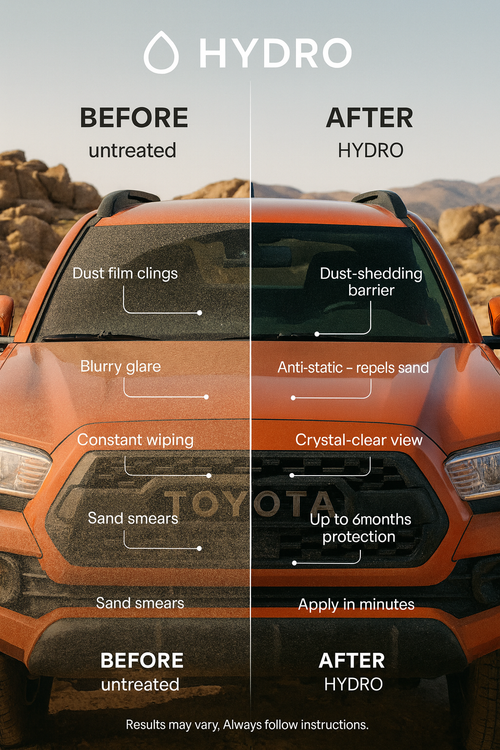 HYDRO® Hydrophobic Windshield Coating